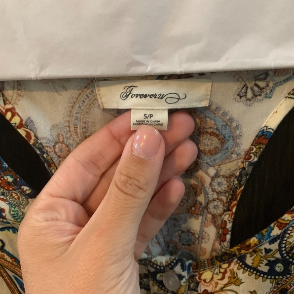 Forever 21 Paisley Print Tank Top - Picture 2 of 2